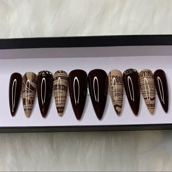Swag Vintage l Custom Press On Nails | High Quality Nails | Handmade - Picture 3 of 13
